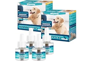 Woyamay Dog Calming Diffuser Refills - 4 Pack Dog Pheromones Calming Diffuser for Dog Anxiety Relief, Dog Pheromone Diffuser, 120 Days Pheromone Diffuser to Calm Dogs, Fits All Common Diffuser Heads