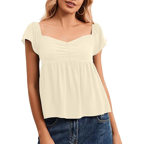 Katie♡ GRUNGE DOLL camisole Generic Babydoll Tank tops for Women Summer Stylish V-Neck A