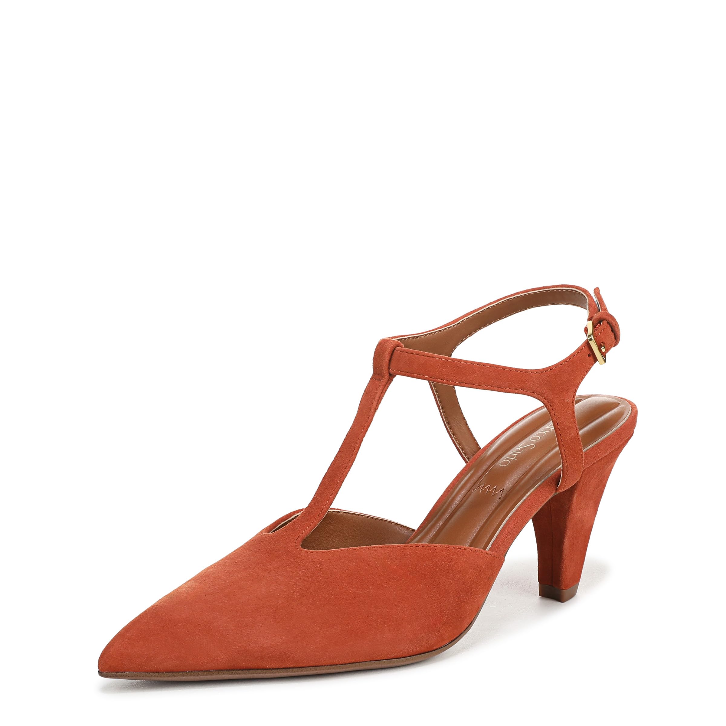 Franco Sarto Women’s Ovett Pump Terra Rossa Orange Suede 11 M