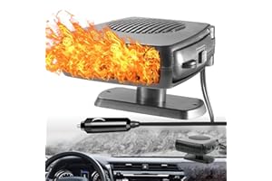 XXIMUIM Car Heater,12V 200W Portable Heater for Car Portable 360° Rotatable Car Defroster Windshield Heater Windshield Defogger and Defroster Plug into Cigarette Lighter for Car RV SUV (Large)