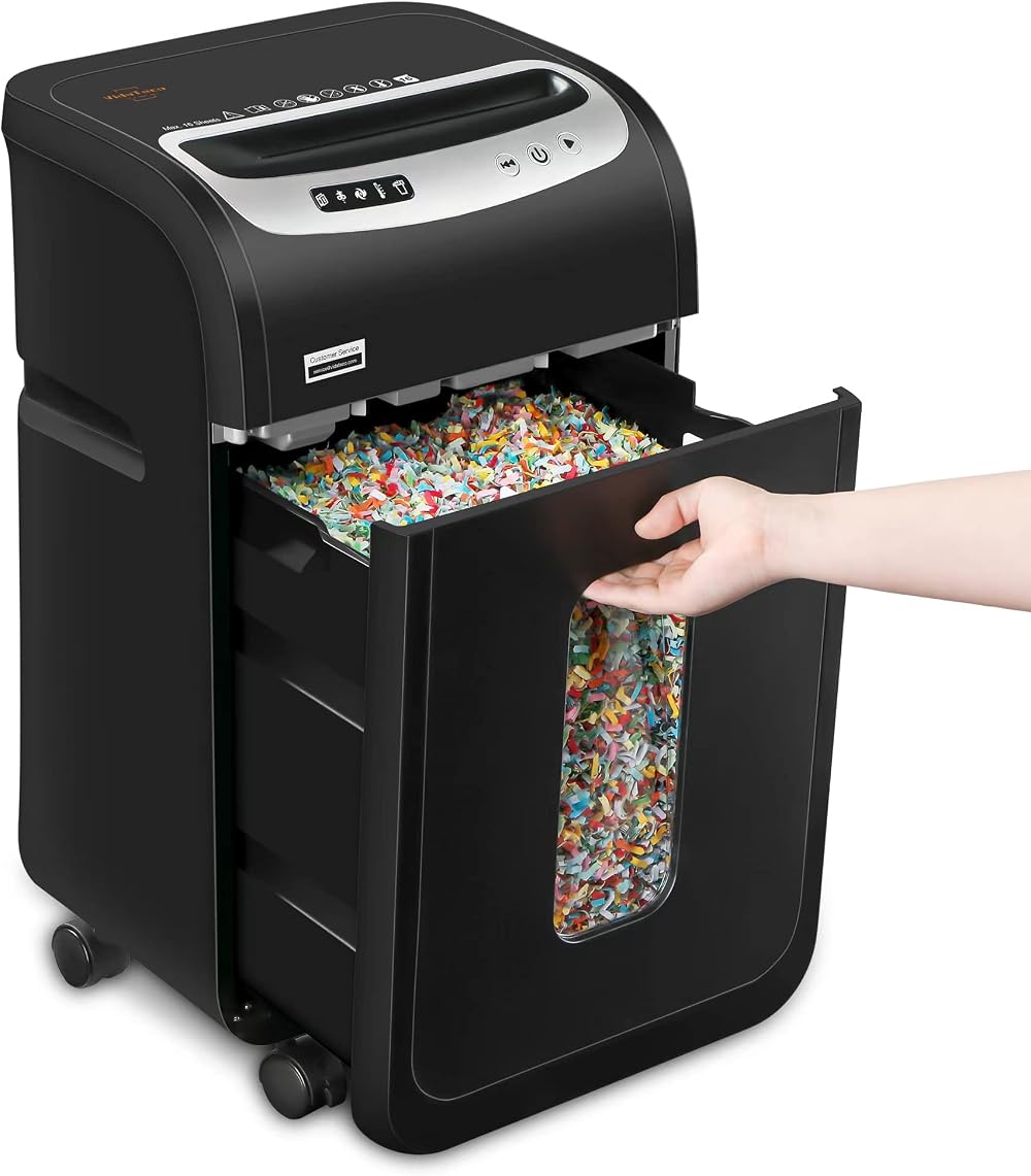 VidaTeco Maxshred OS-1605MF N Micro Cut Shredder 18 Sheets Auto Overheat