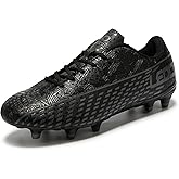 LEOCI Soccer Cleats for Men's and Women's Outdoor Unisex Football Shoes Firm Rugby Boots