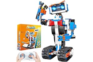 okk Robot Building Toys for Boys, STEM Projects for Kids Ages 6-12, Remote & APP Controlled Engineering Learning Educational Coding DIY Building Kit Rechargeable Robot Toy Gifts for Girls