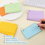 Thboxes 200 Pcs Flash Cards 4.9 x 2.9 Inch Kraft Lined Index Cards view 3