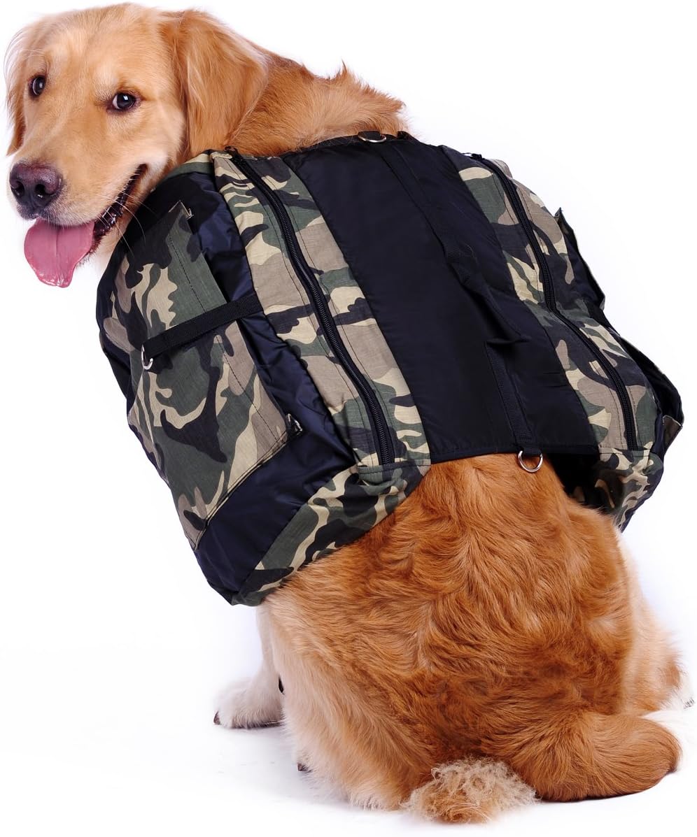 Livecity Hunde-Rucksack – Verstellbare Satteltasche Für Mittelgroße Und Große Hunde
