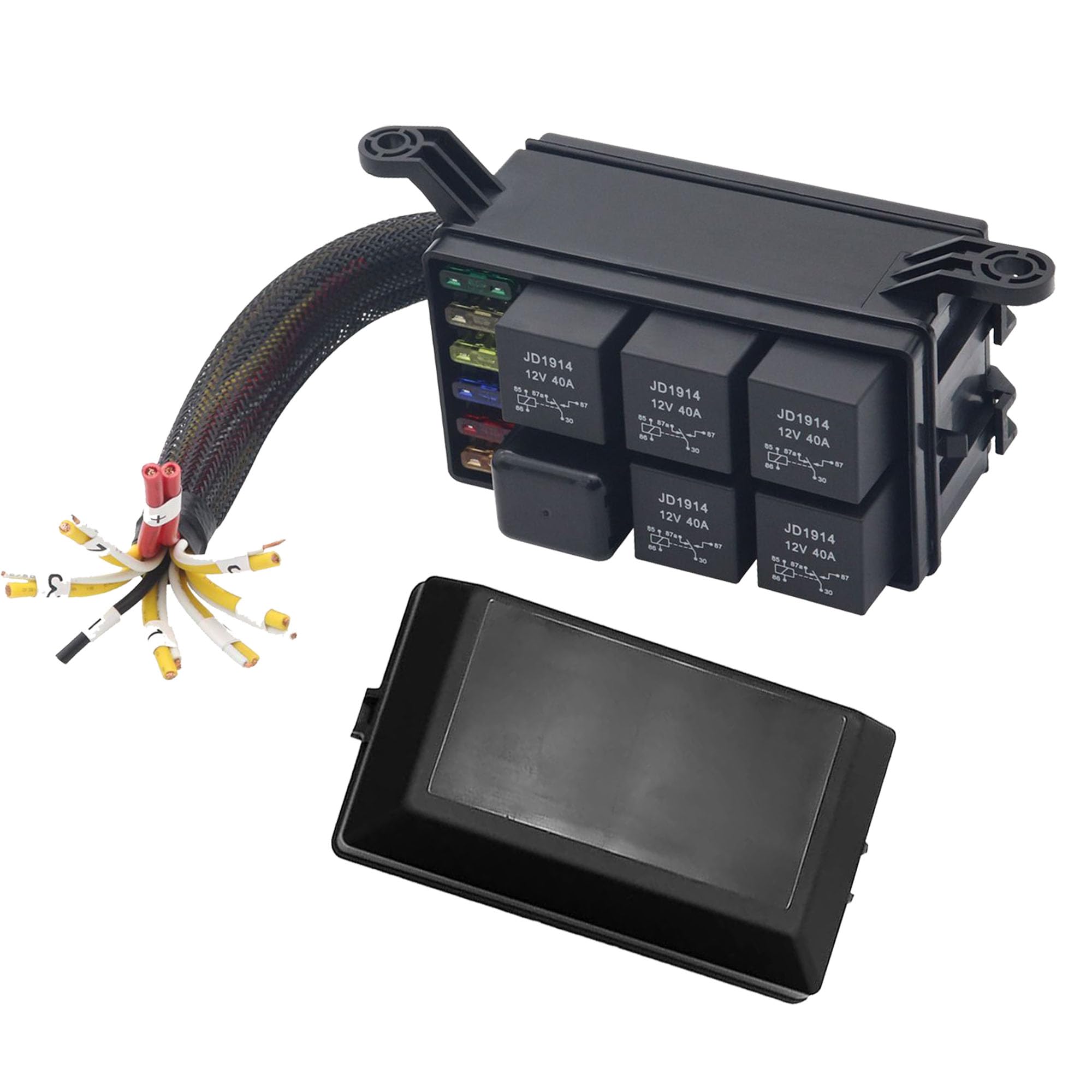 X4XZ 12 Volt Fuse Relay Box Pre-Wired Fuse And Relay Box India | Ubuy