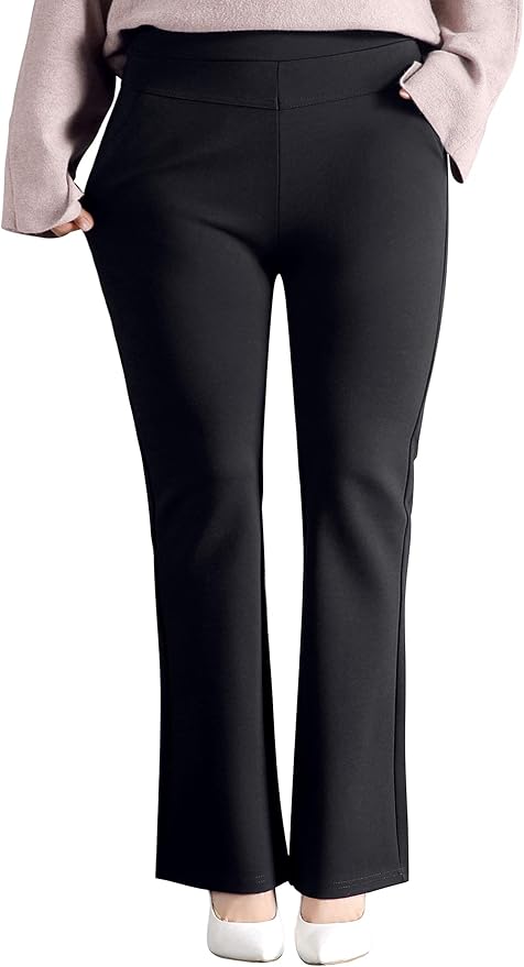 black work trousers high waisted