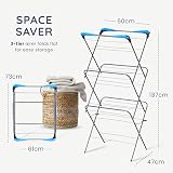 CUQOO 3 Tier Clothes Airer - Foldable Indoor Outdoor Drying Rack view 3