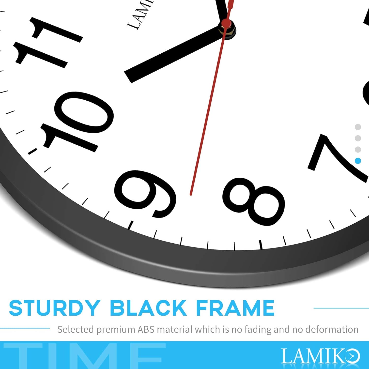 LAMIKO 2 Packs Non-Ticking Silent Wall Clocks Battery Operated 10 Inch Classic Quartz Decro Clock Easy to Read for Room/Home/Kitchen/Bedroom/Office/School, Black: Kitchen & Dining