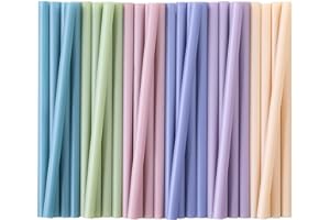 100 Pcs Jumbo Smoothie Straws, Disposable Wide Plastic Drinking Straws, Colorful Plastic Straws for Milkshakes, Smoothies, Bo