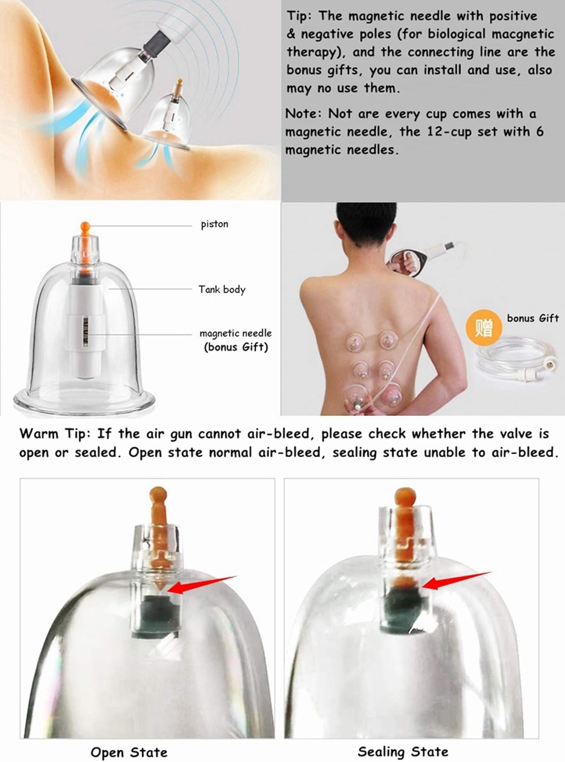 Med SPA Care Handheld Vacuum Cupping Set/Head Massager/Full Body Massager/Best Fat Burnersr- Chinese Ancient Acupuncture Therapy for Back Pain, Lose Belly Fat Fast, Value Gifts (Luxury 24-Cups Set): Sports & Outdoors