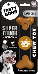 Tasty Bone Nylon Dog Chew Large Peanut Butter Indestructible UK Made
