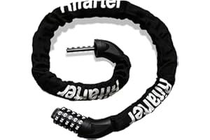 Rifarter Bike Lock Chain Heavy Duty Anti-Theft, 5 Digit Combination Bicycle Lock, 3.2 Feet Long Security Resettable Combo Bik