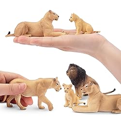 Toymany 6PCS Realistic Lion Figurines with Lion