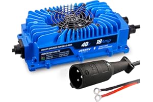 JSTARY POWER JstaryPower Waterproof Golf Cart Battery Charger for Club Car | 48 Volt 18A Fast Charging with 16ft Cable