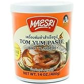 Maesri Tom Yum Paste - Authentic Thai Soup Base - Hot &amp; Sour, 14 Ounce