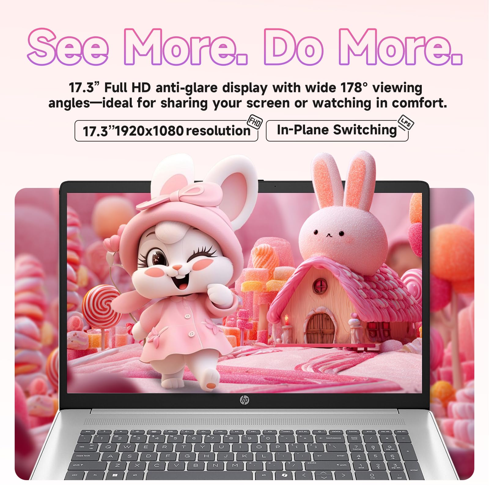 Computadora portátil HP 2025 de 17.3 ″ FHD, procesador Intel de 8 núcleos, Windows 11 Pro, Copilot AI, duración de batería de hasta 9.5 H para estudiantes y empresas, Wi-Fi6, Bluetooth5.4, con kit de accesorios (32 GB de RAM | 1 TB SSD)