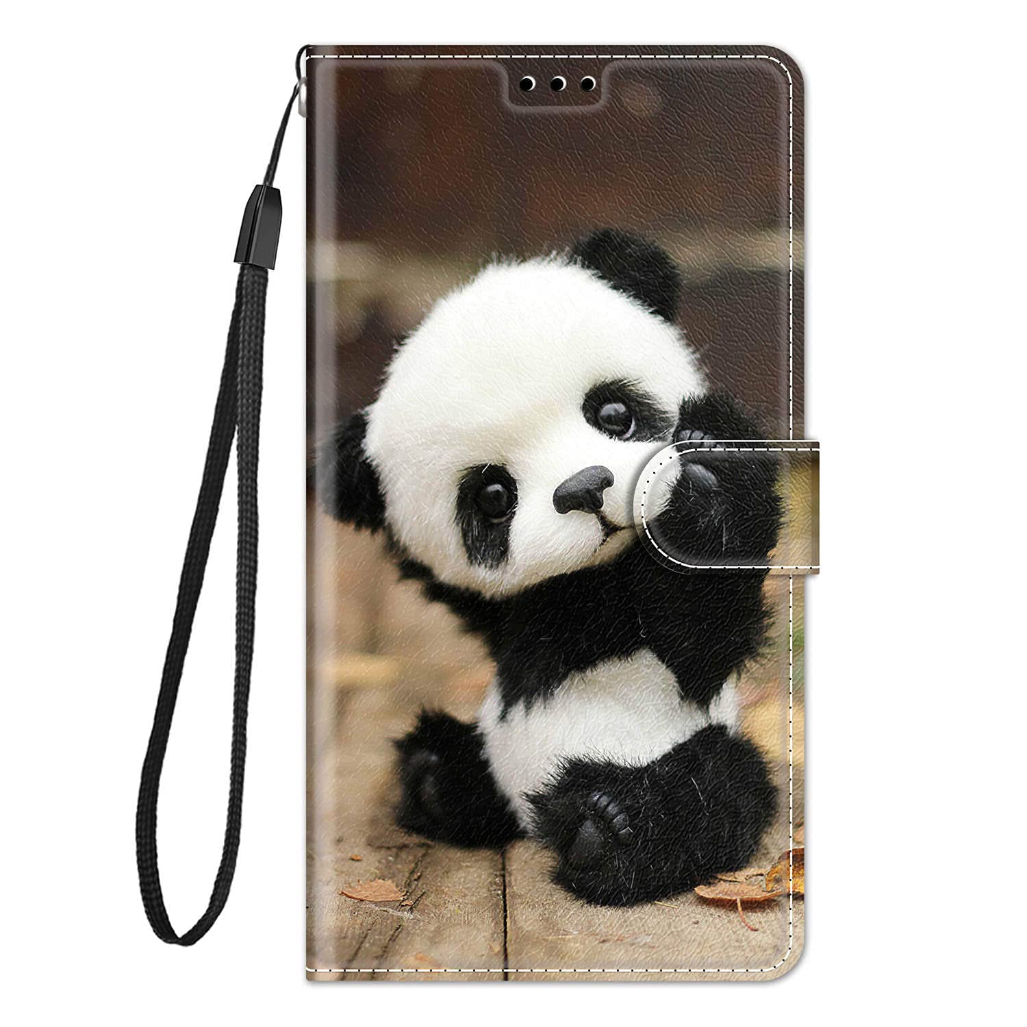 Unichthy For Xiaomi Redmi Note 12 4G Case Flip PU Leather Shockproof Wallet Case Colourful Pattern with Stand Magnetic Closure Folio Bumper Gel Protective Phone Cover for Redmi Note 12 4G Panda Cub