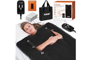 X-Vcak Sauna Blanket for Detoxification, Far Infrared Sauna Blanket, Portable Sauna for Home, 86-158℉, 20-60 Minutes Timer, 6 ft x 3 ft, Extra Large
