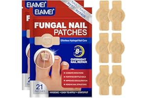 Fungal Nail Patches, Nail Care Cover Patches For Toenails, 21PCS Adhesive Nail Patch to Improve The Appearance of Fragile and