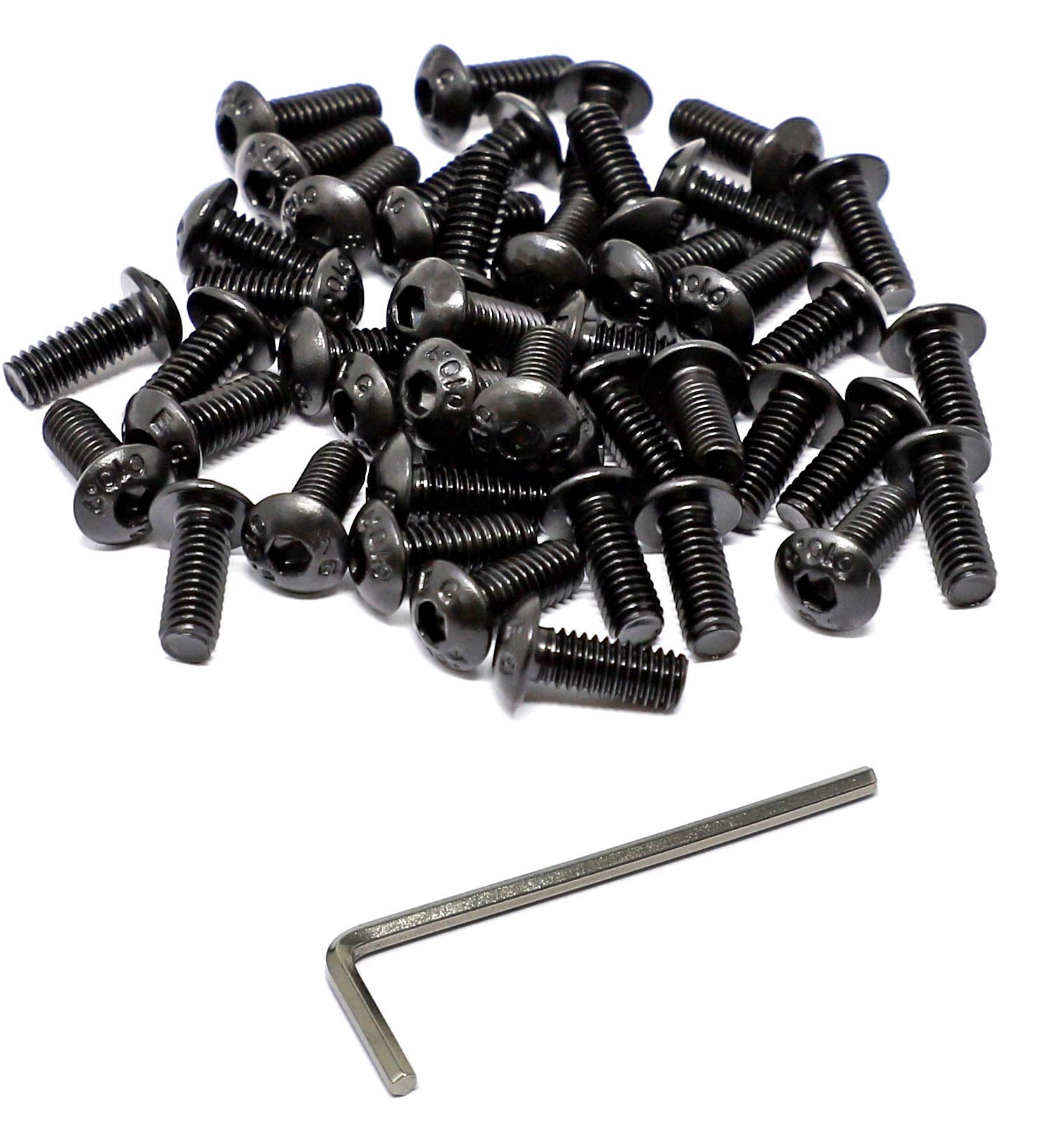 iexcell 100 Pcs M4 x 10 Thread Pitch 0.7 mm Alloy