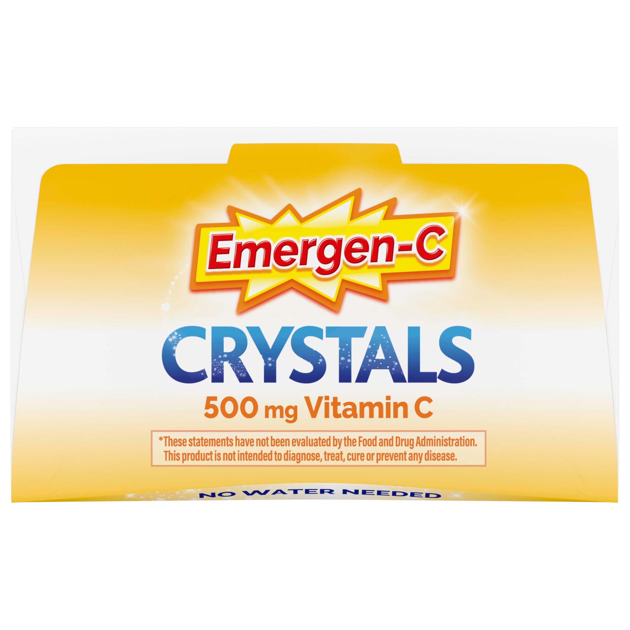 Emergen-C Crystals, On-the-Go Emergen-C Immune Support Supplement with Vitamin C, B Vitamins, Zinc and Manganese, Orange Vitality - 56 Stick Packs