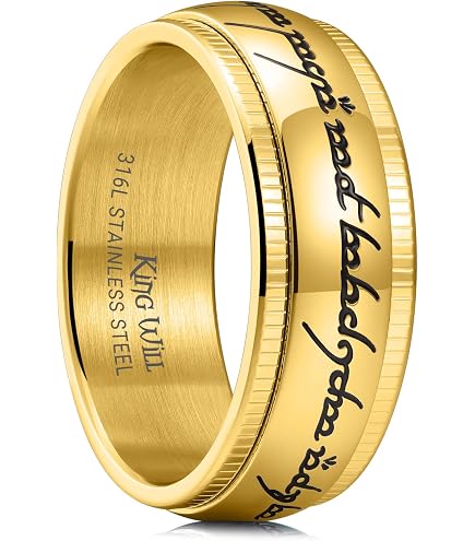 Bague Seigneur Des Anneaux Plaqué Or 18k – Taille 62/63 (US 10), Neuve Avec étiquettes