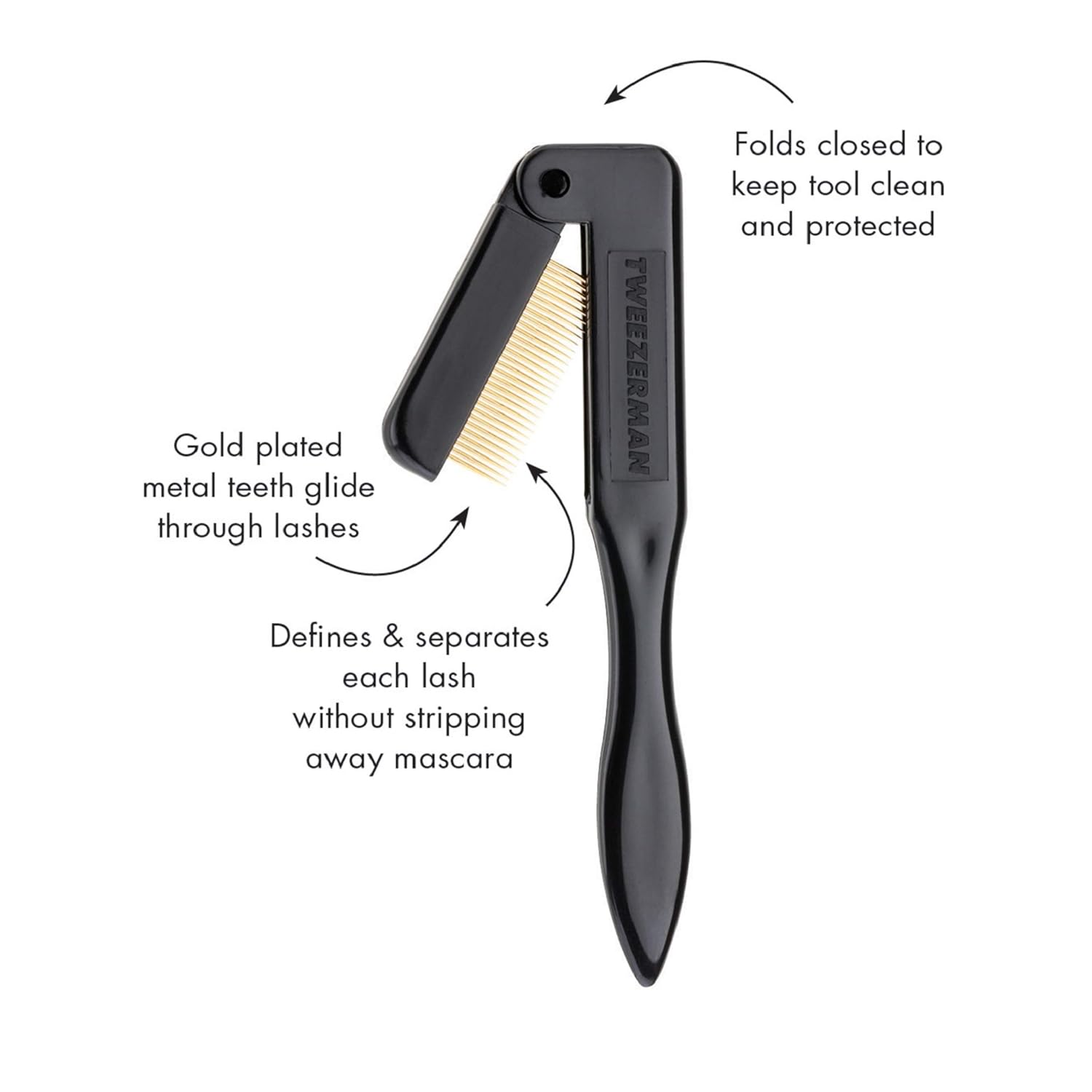 Tweezerman Folding iLashComb Model No. 1054-R : Eyelash Curlers : Beauty