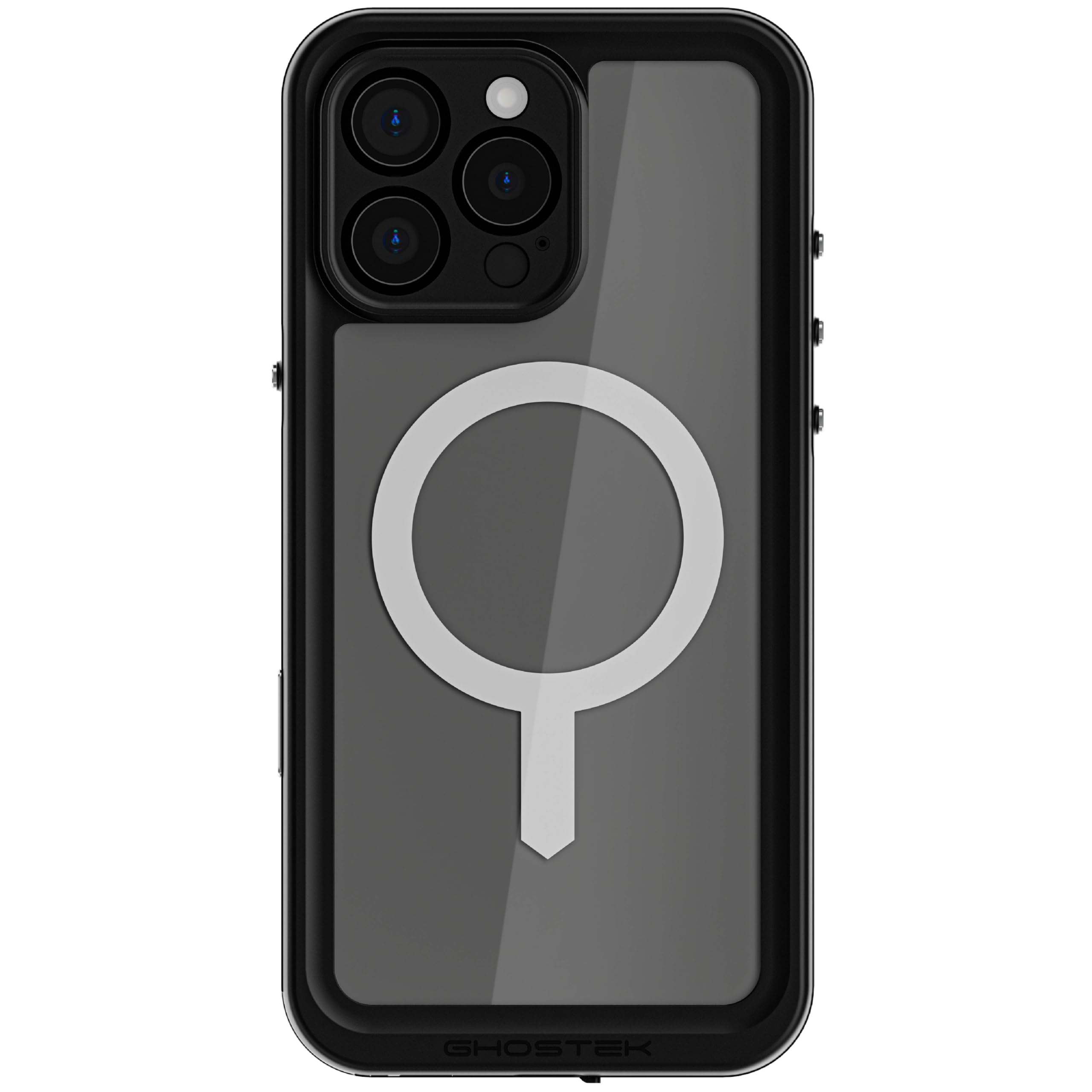 Photo 1 of Ghostek Nautical Slim iPhone 16 Pro Max Waterproof Case - Built-in Screen and Camera Lens Protector, Compatible with Apple MagSafe Accessories Designed for Apple iPhone 16 Pro Max (6.9", Clear)