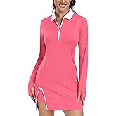 Hiverlay Tennis Dresses for Women with 2 Pockets Built in Shorts UPF 50+ Golf Dress Workout Athletic Dresses
