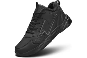 Pozvnn Mens Winter Trekking Snow Boots Water Resistant Shoes Anti-Slip Fully Fur Lined Casual Lightweight Hiking Boot Warm Waterproof Lightweight Outdoor Sneakers Winter Shoes