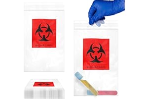 APQ SUPPLY APQ Biohazard Specimen Bags, 6 x 9 Inch. Pack of 100 Clear Zipper Specimen Bags. 2 Wall Polyethylene Specimen Bag. 2 Mils Specimen Biohazard Bag. Biohazard Transport Bag. Biohazard Plastic Bags