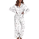 Ekouaer Pajamas For Women Set Silk Pjs 2 Piece Satin Sleepwear Long Sleeve Button Down Lounge Sets With Pant