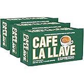 Caf&eacute; La Llave Espresso Ground Coffee, Dark Roast, 16 OZ, Pack of 3 | Ideal for Espresso Machine, Moka Pot and Drip Brewing, Easy-to-Brew Fine Ground Coffee, Bold Latin Espresso Flavor