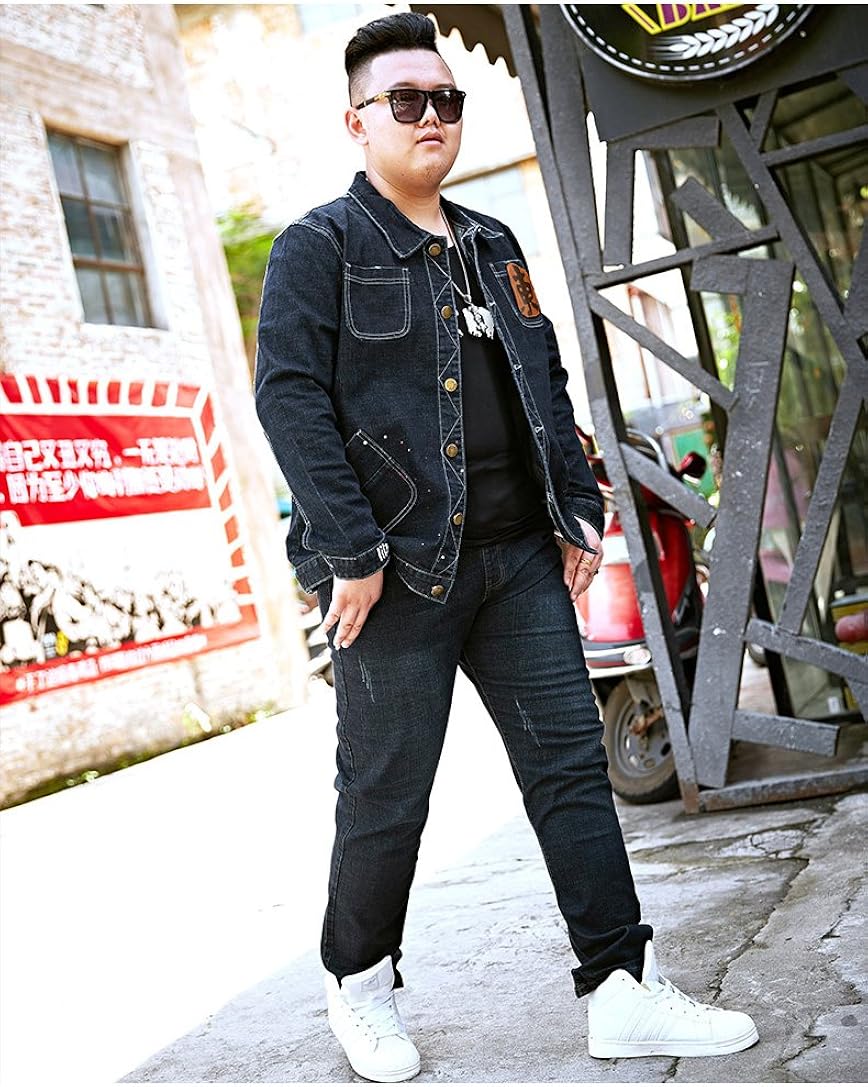 mens plus size jean jacket