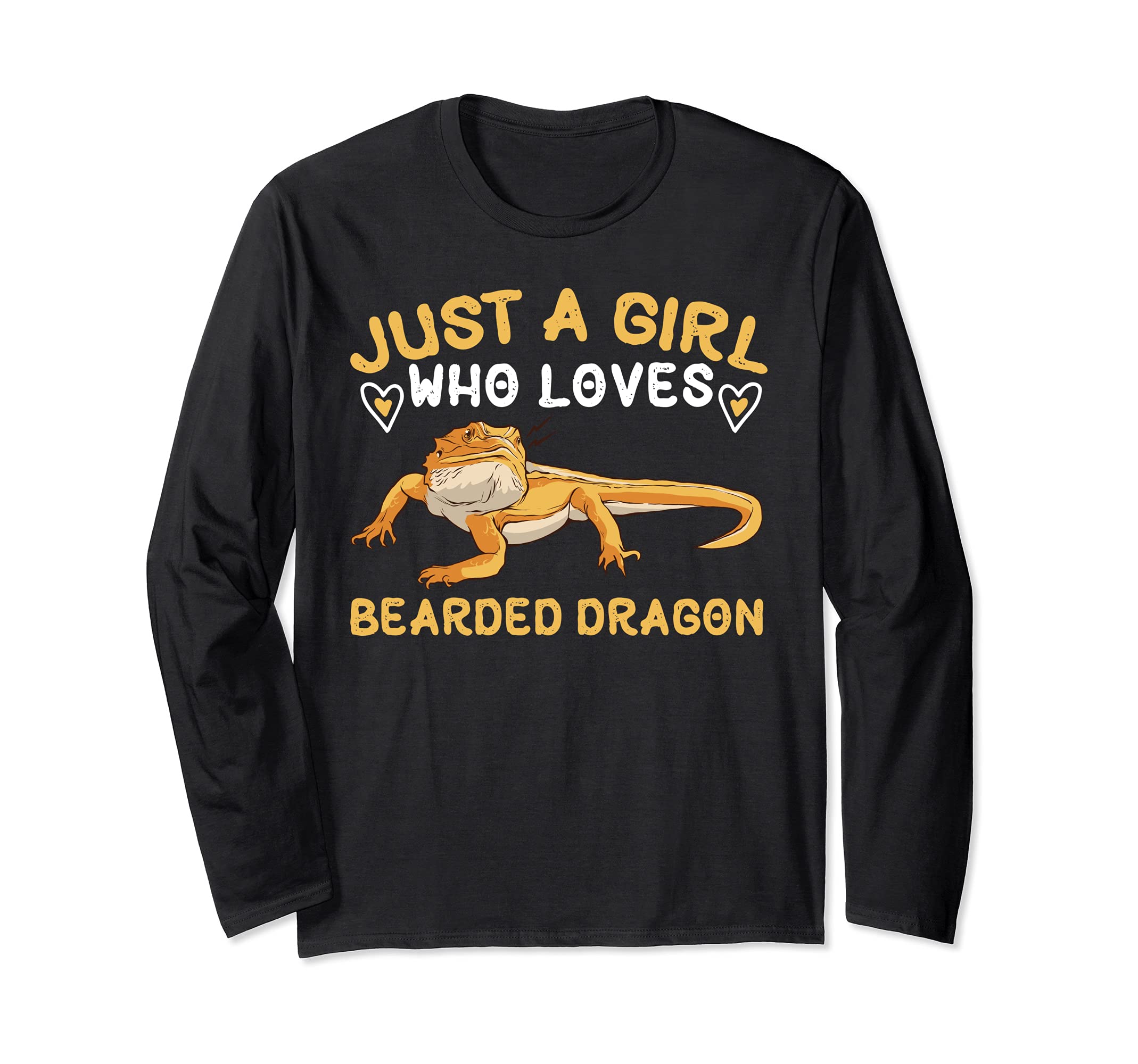 Bearded Dragams I Reptile Lizard Dragon Love Girl Saying Long Sleeve T-Shirt