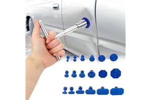 JIANWEI Paintless Dent Repair Kit - 18 Tabs Damage Removal Dent Puller Kit Dent Puller Remover with T bar for Car Dent Repair and Metal Surface(as Shown)