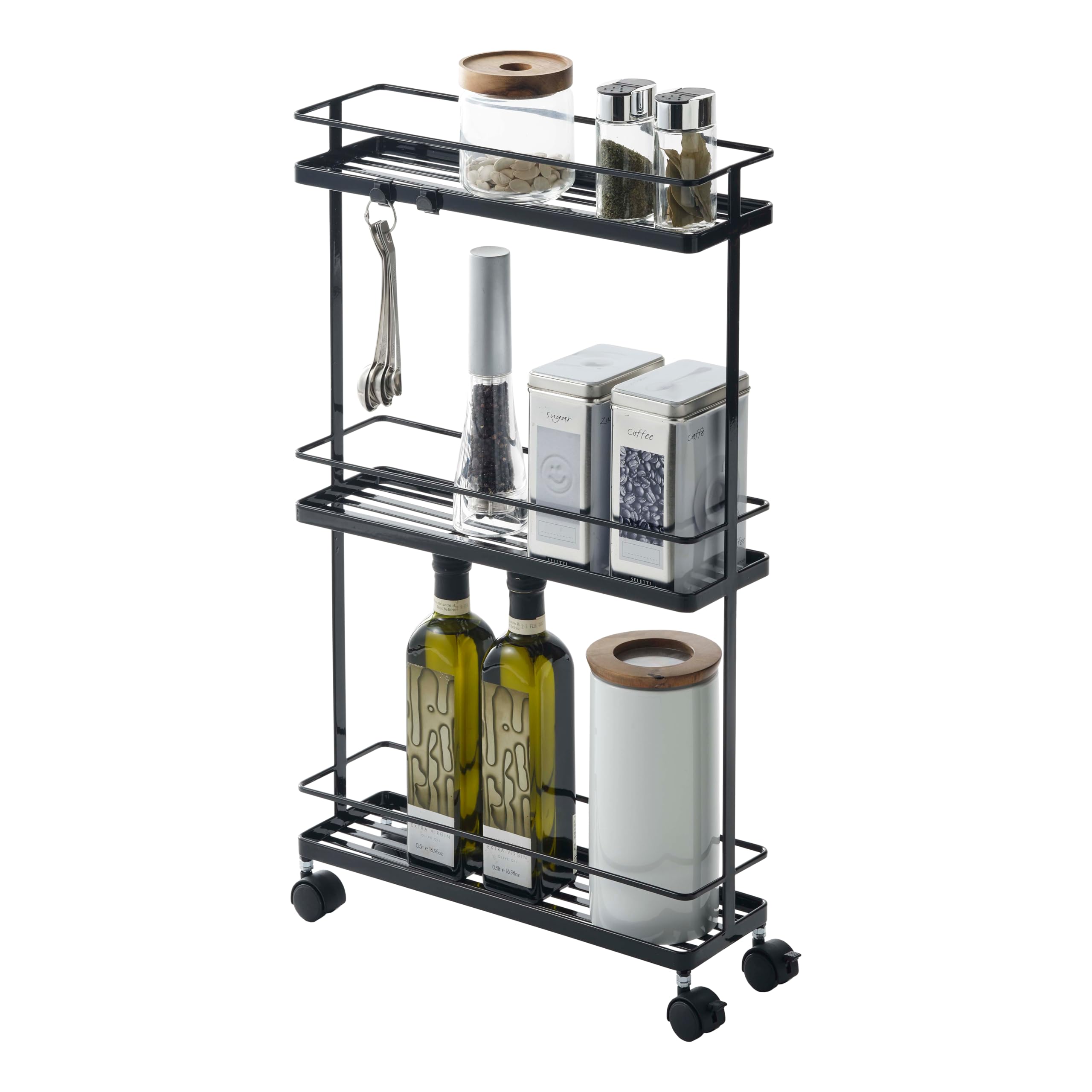 Yamazaki Storage cart, Steel, Black, One size
