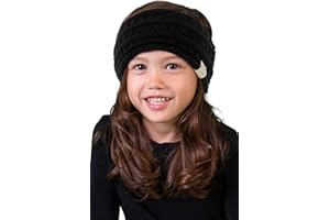 Funky Junque Kids Headwrap Baby Toddler Knit Fuzzy Lined Head Wrap Headband Ear Warmer