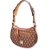 Dooney & Bourke Women's Classic Jacquard Print Round Crescent Hobo Bag Purse,
