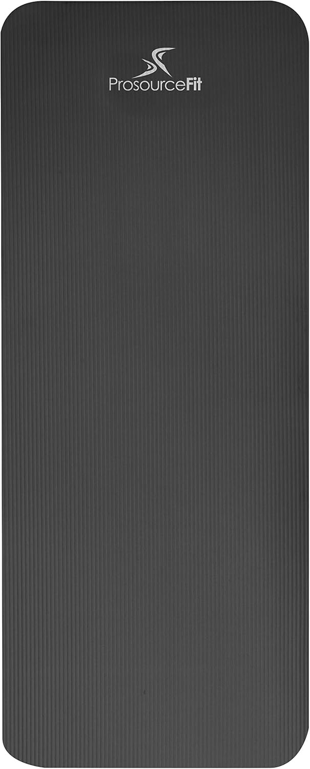 ProsourceFit Extra Thick Yoga and Pilates Mat ½ (13mm), 71-inch Long High Density Exercise Mat with Comfort Foam and Carrying Strap, Grey : Sports & Outdoors