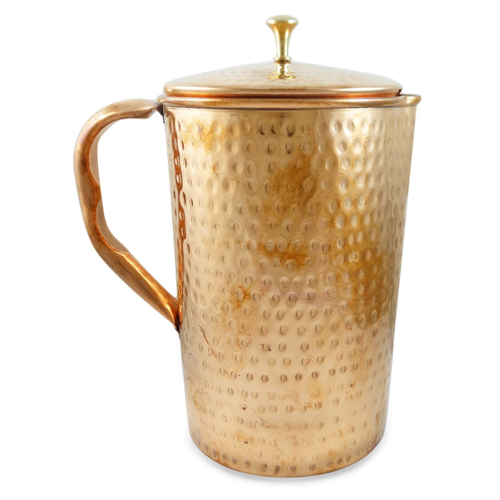 ibaexports Traditional Indian Copper Jug Kitchenware Serveware Pitcher 2 Litre