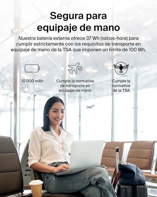 Bateria externa Belkin BoostCharge de 10.000 mAh, Power Bank portátil com cabo PD integrado (20 W), entrega de energia de carregamento rápido USB-C 10K, carregador móvel, preto