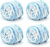 TSLBW Knitting Wool Yarn 4 x 100g Multi Colored Soft Chunky Yarn view 8