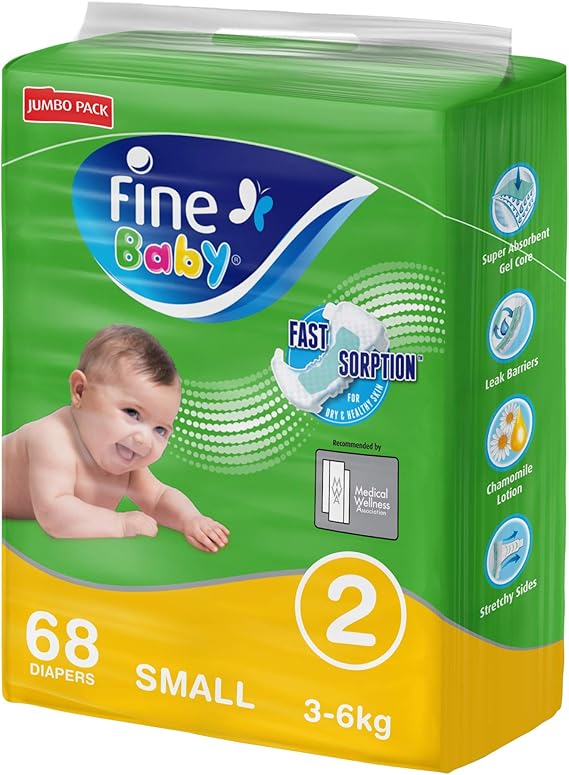 Fine Baby Diapers, Size 2, Small 36kg, Jumbo Pack of 68 diapers Buy Online at Best Price in
