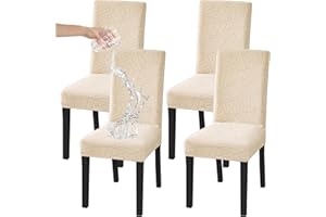 HZDHCLH Waterproof Chair Covers 4 Pack, Spandex Dining Chair Slipcovers, Protectors for Kitchen and Dining Room Chairs