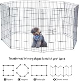 UNDERDOG 8 Panel Playpen 122x122cm Black 61/76/91cm Height Folding view 2