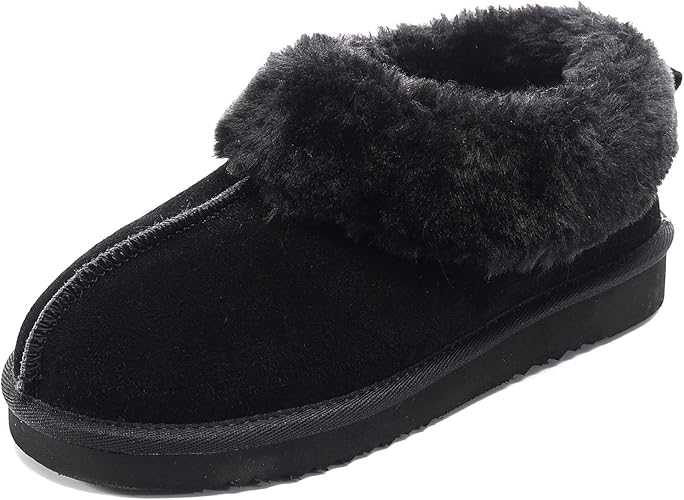 Amazon Inflation ムートンブーツ レディース ボア ブーツ 雪 レディース 冬用サンダル 防水 保温 滑り止め ショートブーツ 冬ブーツ 防寒ルームブーツ 暖かい もこもこ 愛い 足暖 靴下 全3色 ローファー スリッポン