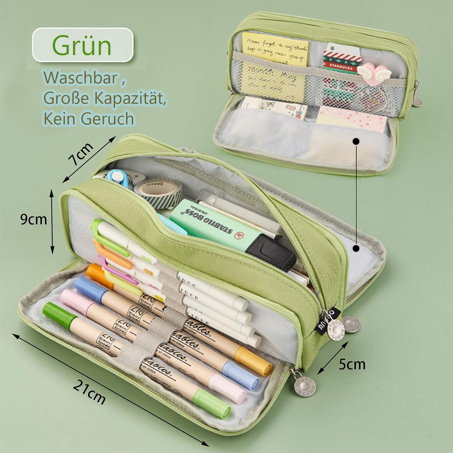 X SIM FITNESSX Pencil Case Teenager Girls 3 Compartments Boys Large Capacity Pencil Storage Case for School & Office - Image 4