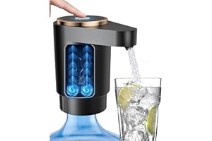 COZYCHARM Water Bottle Pump, Portable Electric Water Dispenser Pump for 5 Gallon Bottles - USB Charging, Automatic Switch, Rechargeable Battery for Home Kitchen Room Camping